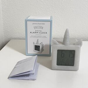 Pottery Barn Kids Glitter Sparkle Unicorn Digital Alarm Clock Color Changing